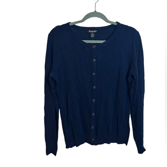 NWT By Design Navy Blue Preppy Cardigan - Picture 1 of 5